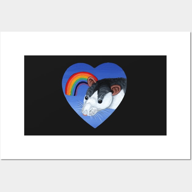 Rainbow Roan Rat Wall Art by WolfySilver